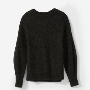 Everlane Alpaca Crew in Heathered Black - XS